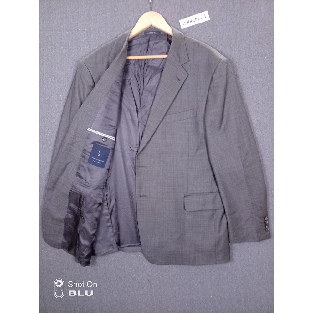 Joseph Abboud Mens 48R Gray 100% Wool 2 Button Blazer Sport Coat Made in USA